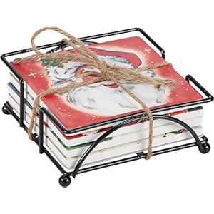 Primitives by Kathy Coaster Set Santa Claus