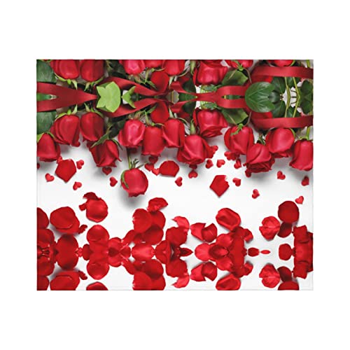 Couverture flanelle rose rouge en microfibre douce pour lit et canapé - 3