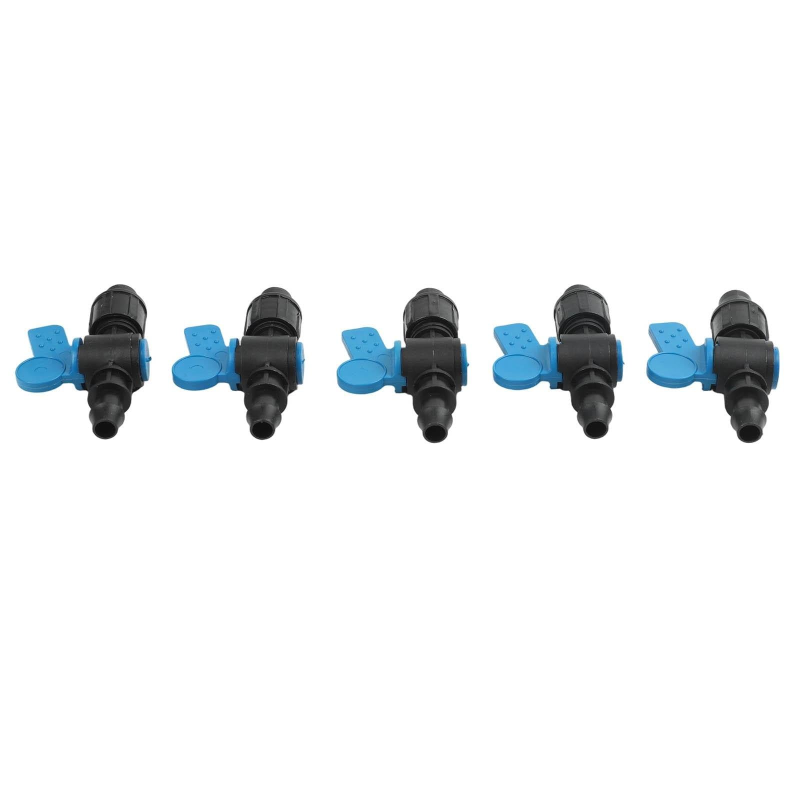 ZYWUOY 3 conectores de tubo de 16 mm, válvula de bola, resistente a la intemperie, ajuste de bloqueo de tuerca para riego de manguera de goteo, fácil de instalar, sistema de agricultura y jardinería