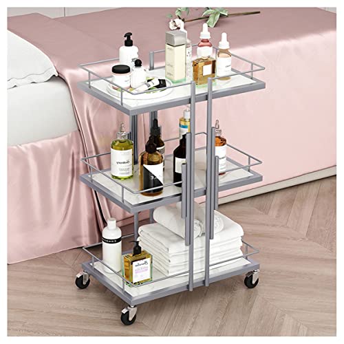 Solution de rangement élégante en imitation marbre et structure argentée chic - 2