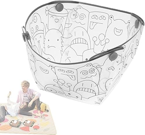 Jinmoioy キャンプ用 折りたたみボウル スナップ付き 折りたたみプレート漫画食品グレードカップコーヒーフィルター漏斗 ピクニック用 旅行用 キャンプサバイバル用ポータブル食器 (折りたたみボウル)
