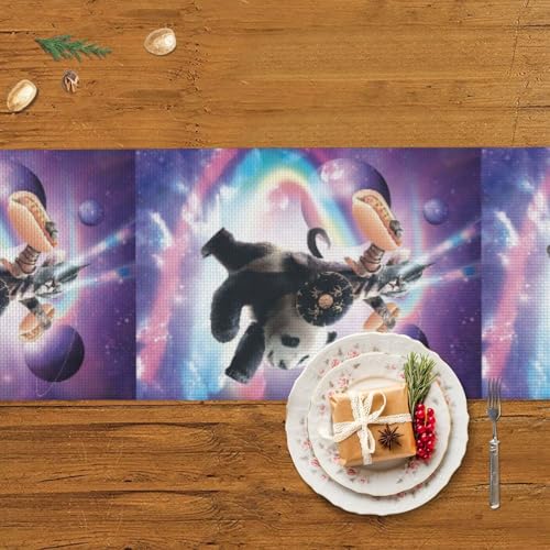 Chemin de table de Noël panda cadeau idéal décoration table de fête - 6