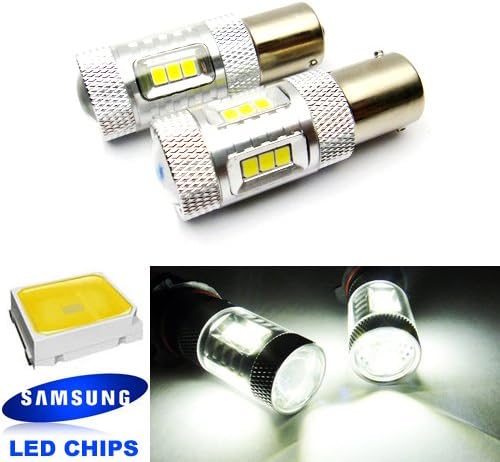 2x 382 P21W 1156 BA15s Bulb Samsung LED Reverse Side Indicator Daytime Light DRL Sidelight White