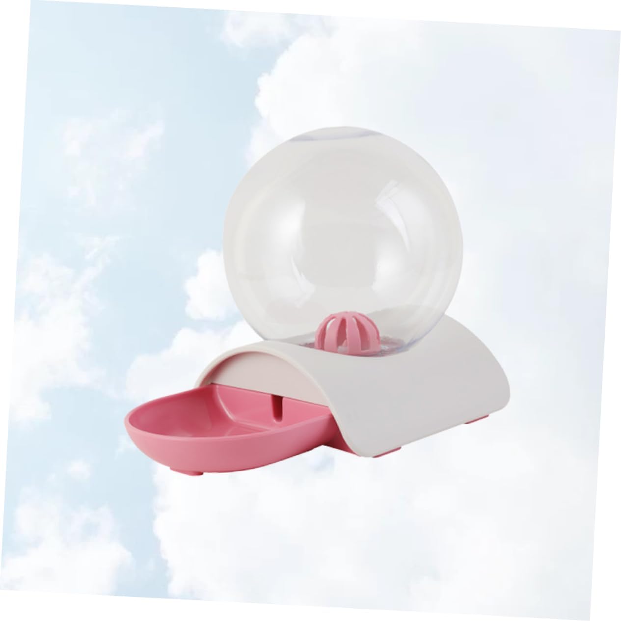 Pet Automatic Water Dispenser Durable Smooth Surface Water Feeder for Cats and Dogs Unique Non-tip Design Elegant Pink Drinking Bowl Pet Drinking Supplies