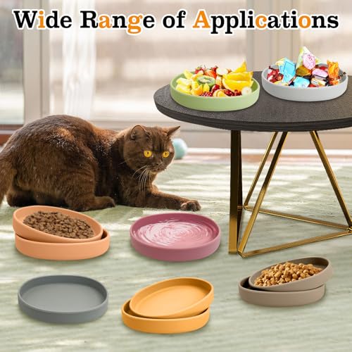 BNOSDM Silicone Cat Bowl 2 Pcs Non-Slip Cat Dish for Dry Food and Wet Food Shallow Relief Whisker Fatigue Pet Bowls Plates Set for Kittens, Small Cats and Dogs (Red) by BNOSDM - Image 7