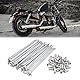 sourcing map 36Stk 4mm Gewinde Durchmesser 170mm Länge Motorrad Rad Speichen mit Nippel