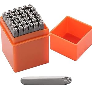 Exbrith Schlagzahlen Set 37-teilig Metallstempel