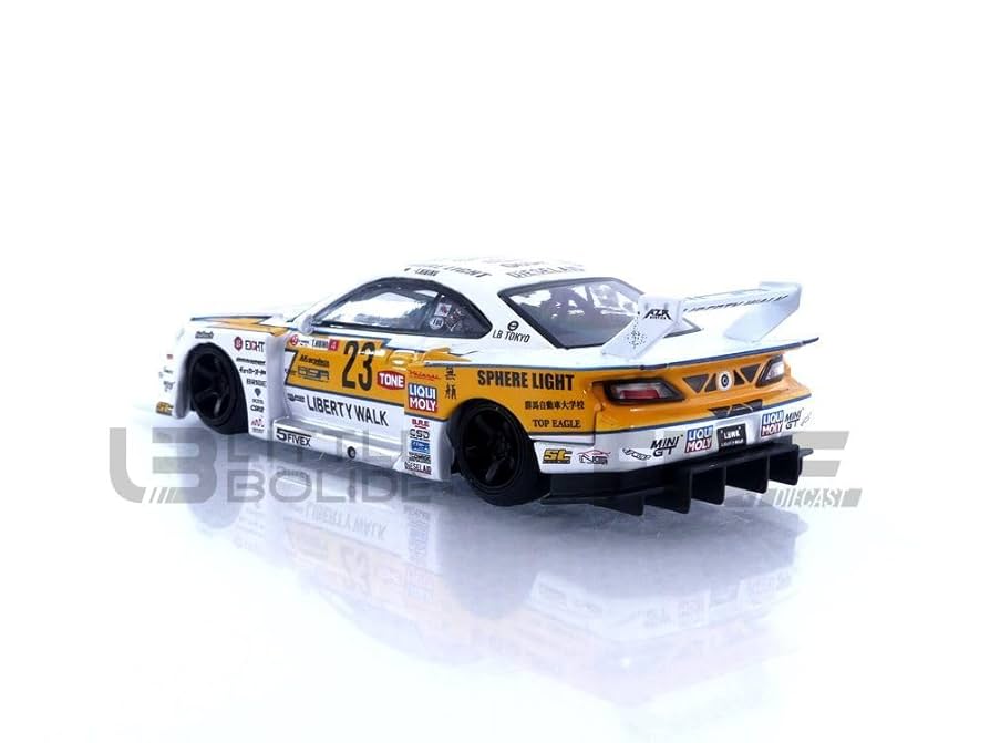 MINI GT 1/64 LBスーパーシルエット S15 シルビア 特注 絶版 1/64 Nissan シルビア(S15) LB-Super SilhouetteSILVIA ADVAN(右