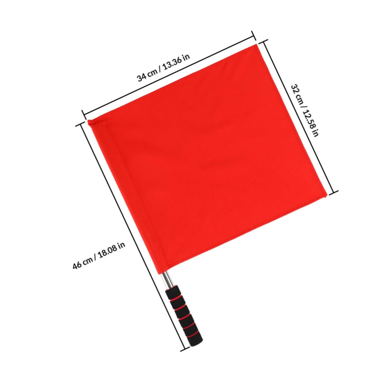 Alasum 4 Stück Signalflaggen Schiedsrichter Flaggen aus Edelstahl mit Roten und Grünen Fahnen für Rennen und Verkehrssignale