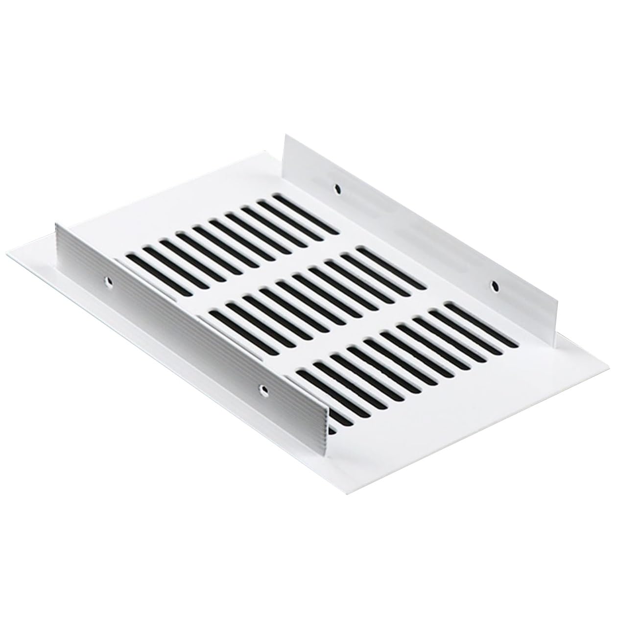 Dejin One Color Air Vent, Ventilation Grille 100Mm, Aluminum Alloy White Kitchen Plinth Vent Grill, Rectangle Louvred Ventilation Cover For Cabinet Wardrobe Cupboard(100X150mm)