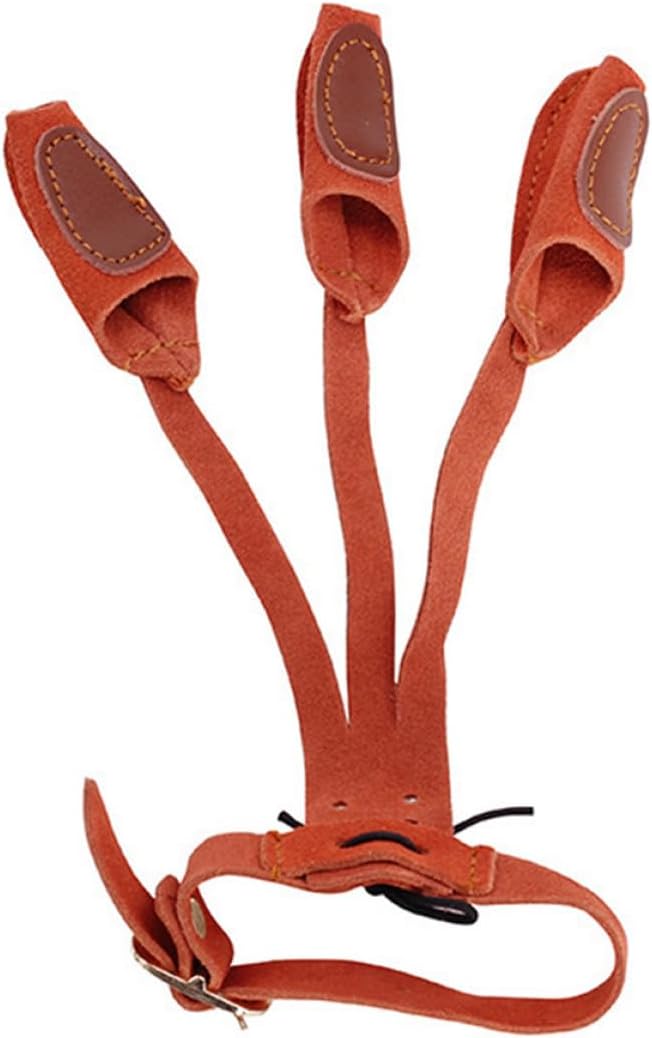 VICASKY Archery Finger Tab Leather Three Finger Protector for Hunting Target Shooting Protective Gear