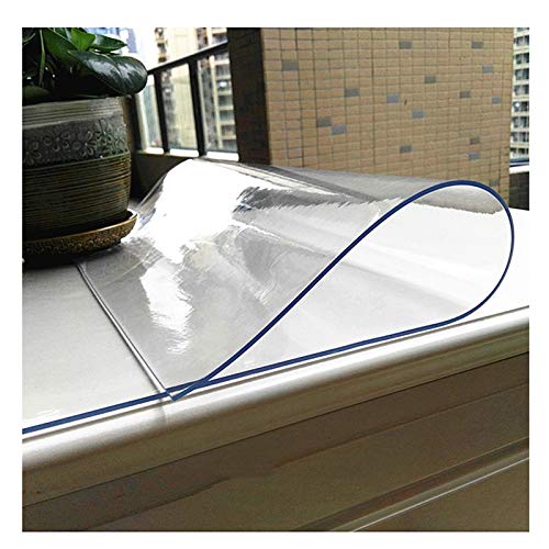 SHAARI Mantel Transparente Mantel De PVC Rectángulo 1,5 Mm, 2 Mm, 3 Mm Tapete De Plástico para Mesa Escaldar Y Resistente Al Agua Almohadilla Protectora Transparente (1.5mm,70X120cm)