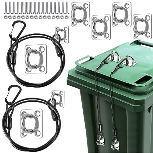 Ziyue 2 Set Trash Can Lid Lock 21.6", Heavy Duty Bear Proof Garbage Can Locks For Animals Away From Rummaging, Strong Outdoor Trash Bin Lock Gaurd For Animals Squirrels, Dogs, Raccoons #TOP22