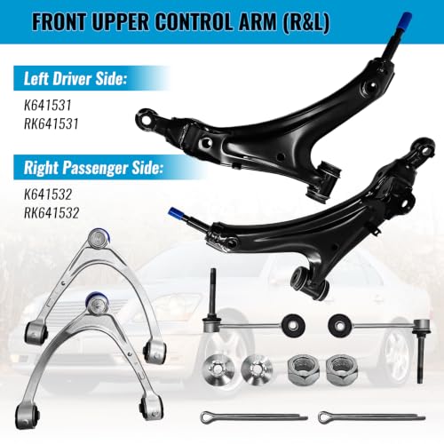 MAIXIUNIAN 6PCS Front Lower & Upper Suspension Control Arm Kit by MAIXIUNIAN - Used condition - Image 4