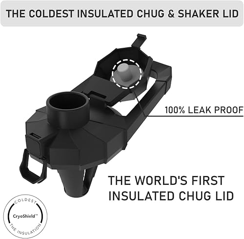 Miniatura 3 de The Coldest Chug Lid and Shaker Lid para botellas de boca ancha para batidos de proteínas, batidos saludables, tapa de gimnasio (madera ejecutiva,