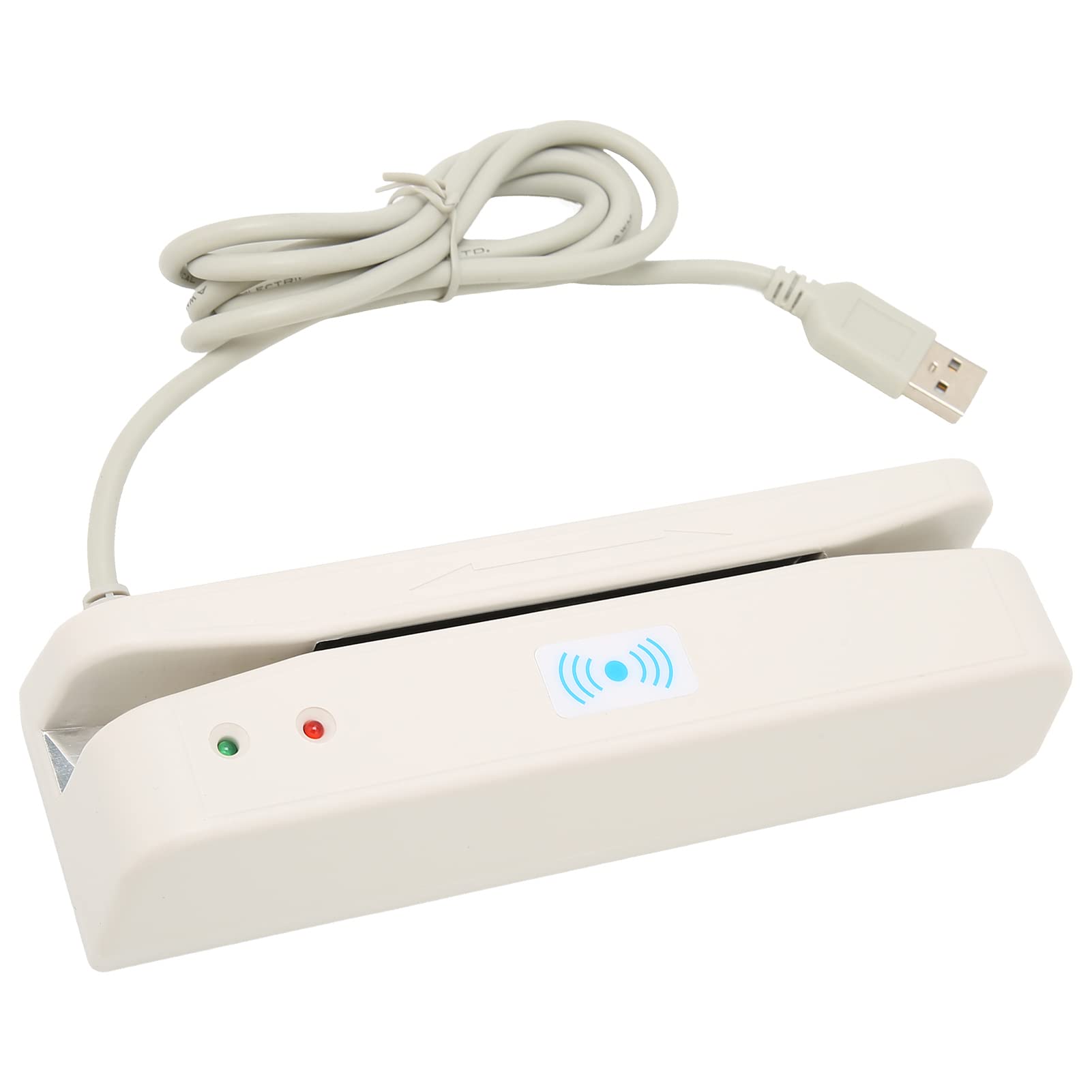Lector de Tarjetas de Crédito para Bancario, Centro Comercial, Lector de Tarjetas de Crédito MSR-400 con Interfaz USB/zumbador, Escáner de Tarjetas de Banda Magnética