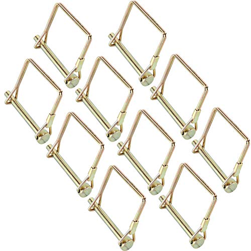 Yaegarden 20-Pack Square Shaft Locking Pin Wire Lock Pin Safety Coupler Pin, 3 Sizes Available: 3/8" X 2-1/4", 1/4" X 2-1/4", 5/16" X 2-1/4" (20Pcs: 3/8" X 2-1/4") #TOP6