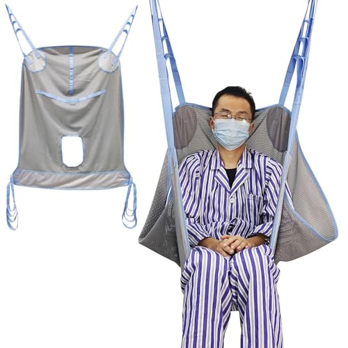 Arnés Elevación Paciente Cuerpo Completo, Grúa de Paciente, Eslinga De Elevación,para Posicionamiento Y Elevación De La Cama,Enfermería, Fácil de Usar Large
