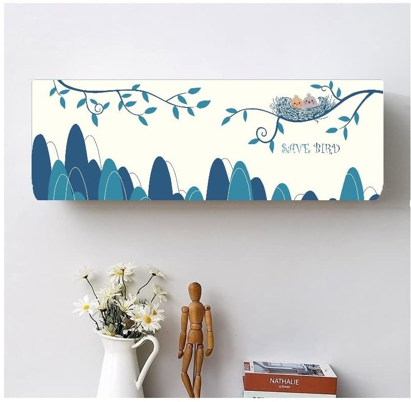 Image of DARSHANAM WORLD Beatiful Designer Ac Cover / / Cutest Printed Air Conditioning Dust Cover For Indoor & All Type AC Split Covers / / Colorfull Folding Designer Ac Cover (Save Bird 1.5 Ton)