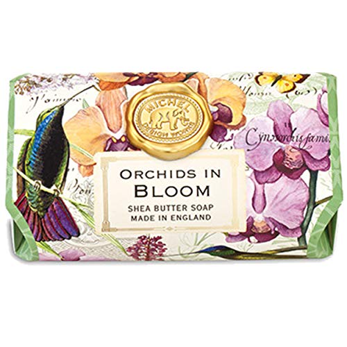 Oversized Triple Milled Shea Butter Bath Soap Bar, Orchids in Bloom
