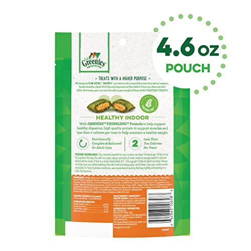 Feline Greenies Smartbites Healthy Indoor Natural Treats For Cats, Chicken Flavor, 4.6 Oz. Pouch #TOP1