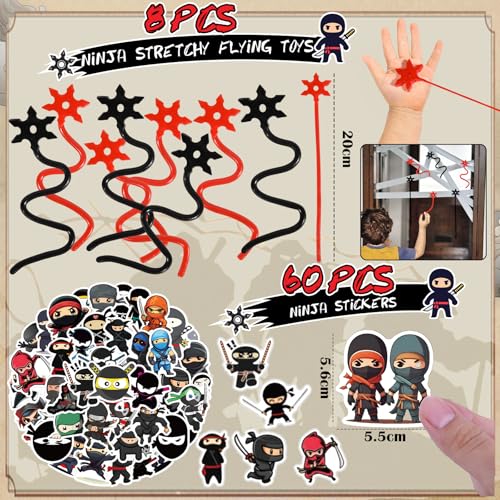 Piñata ninja anniversaire garçon avec jouet gonflable et autocollant - 6