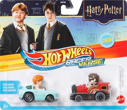 Hot Wheels Toy Cars, Set of 2 RacerVerse Die-Cast Vehicles with Character Drivers Optimized for Performance on RacerVerse Track (Styles May Vary) image 2