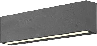 LED Outdoor Wall Light Elvira (Modern) in Black Made of Aluminium (1 Light Source,) from wall lamp for Exterior/Interior Walls, House Terrace und Balcony