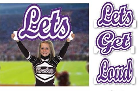 VictoryStore Yard Sign Outdoor Lawn Decorations: Cutout Spirit Cheer Words, Let’s Get Loud