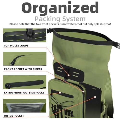 Image of MORXPLOR Dry Bag Waterproof,5L /10L /20L /30L /40L /55L Roll Top Dry Bag Backpack with WaterProof Phone Case for Swim,Kayak