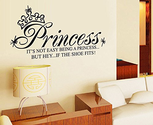 Dnven Home Decor Decals Poster House Wall Stickers Quotes Removable Vinyl Large Wall Sticker for Kids Rooms Stickers Mirror Stickers Princess