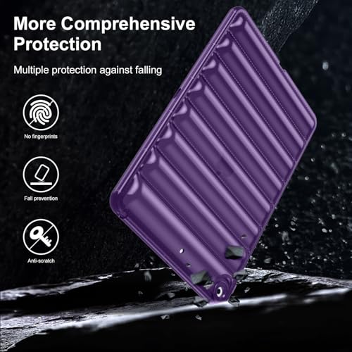 Coque iPad 10.2 silicone TPU souple transparent et pare-chocs violet léger