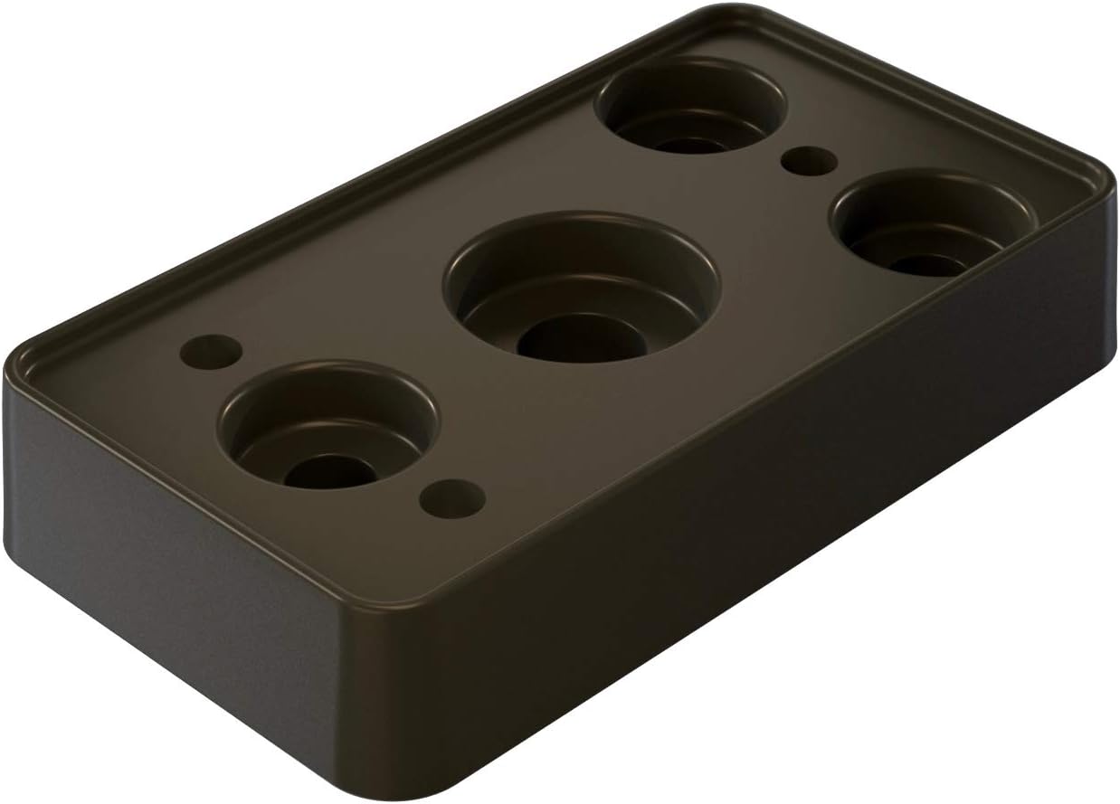 Promenaid Wall Adapter – Dark Bronze Die-Cast Spacer for Promenaid Handrail Brackets – Increases Wall Clearance from 1½" to 2" – Stackable, Corrosion-Resistant, Indoor/Outdoor Use, ADA Compliant