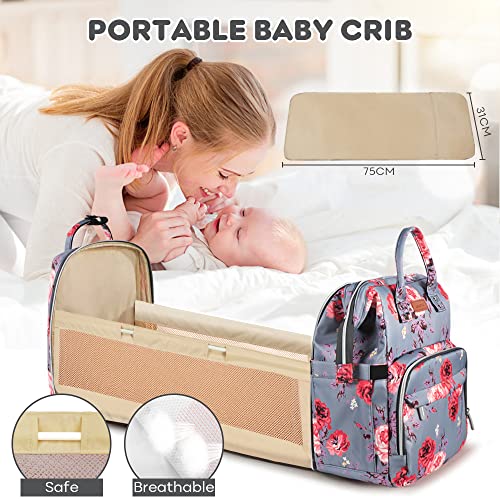 image for Yoofoss Diaper Bag Backpack, Baby Nappy Changing Bags Multifunction Tr