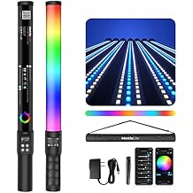 Mettlelite LS400C RGB LED Light Stick Full Color Continuous Output Video Light 2 ft with APP Control 2800K-8000K CRI96 TLCI97 RGB CCT HSI 10 Customizable Light Effects Built in Rechargeable Battery