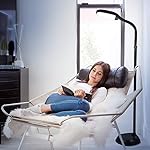 Brightech Litespan - Bright LED Floor Reading Lamp for Over Chair Crafts and Reading, Estheticians' Light for Lash Extensions, Adjustable Standing Lamp for Living Room, Bedroom, Office - Jet Black - Image 5
