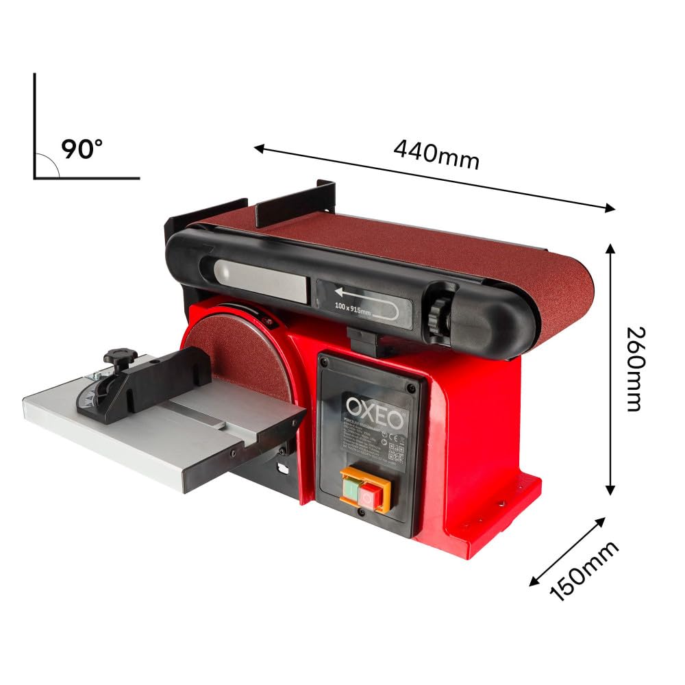 Oxeo - Ponceuse à bande et à disque stationnaire 'CombiMax' 370w - combiné ponceur - 2980tr/min