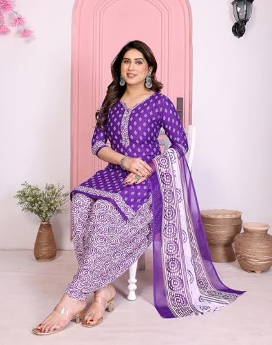 Image of Yashika Unstiched Crepe dress materials | Crepe Salwar Suit for women with dupatta | suit material for women unstitched