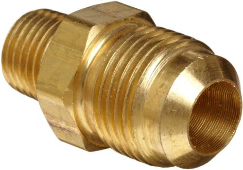 Anderson Metals - 54048-0602 Brass Tube Fitting, Half-Union, 3/8" Flare x 1/8" Male Pipe