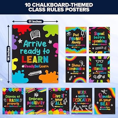 Decorably 20 Chalkboard Class Rules Classroom Thailand | Ubuy
