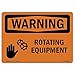 OSHA Waring Sign - Rotating Equipment | Aluminum Sign | Protect Your Business, Construction Site, Warehouse & Shop Area | Â Made in The USA