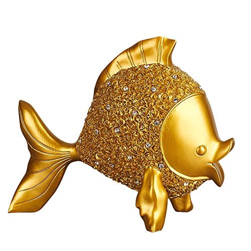 Sculpture design européen minimaliste poisson rouge pour décoration