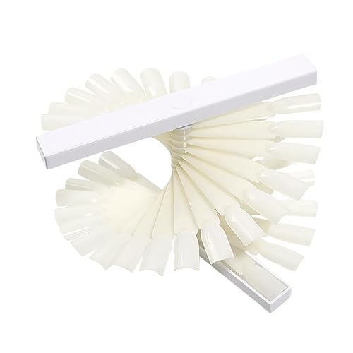 1 juego de exhibición en espiral de uñas palillos de práctica de esmalte de uñas postizas, pantalla de color de uñas transparentes, polonia,