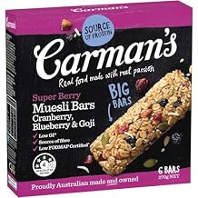 Carmans Kamanzu super berry muesli bars 45gX6 pieces