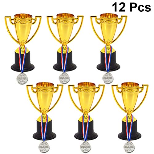 BESPORTBLE Conjunto de 12 peças de medalhas de prêmio de troféu, prêmios, lembrancinhas de festa par