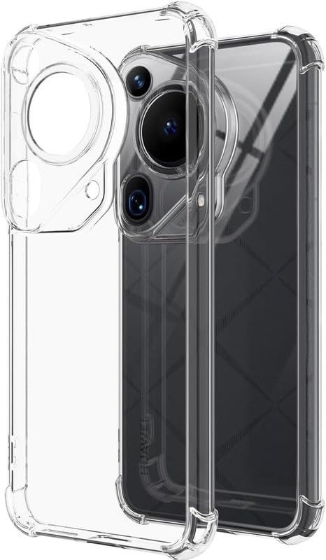 FirstChoice Bumper Transparent for Huawei Pura 70 Ultra, Camera Protection Soft Bumper Transparent Silicon Shockproof Slim Back Cover Case for Huawei Pura 70 Ultra