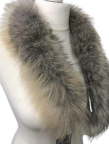 Trim fox fur tape ribbon for hood coat parka 75 cm