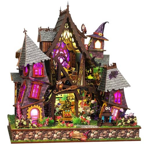 Roroom DIY Miniature House Kit, Whimsical Haunted Castle Dollhouse Kit
