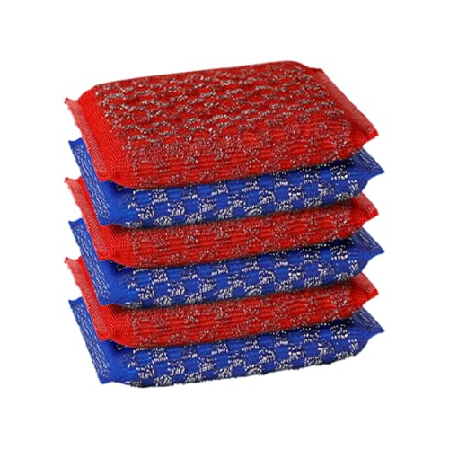 Esponja de Limpieza para : Almohadilla de Acero Inoxidable, Estropajo de Espuma Suave, Herramienta eficiente para Eliminar Grasa | Paquete utilitario Reutilizable para lavavajillas doméstico