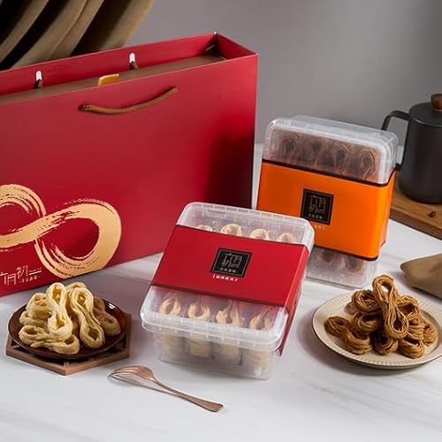 《六月初一》金8結エッグロールギフトセット（プレーン＋コーヒー）｜蛋捲禮盒(原味＋咖啡)｜台湾手作りエッグロール｜中秋節・旧正月ギフトに最適｜[並行輸入品]のサムネイル